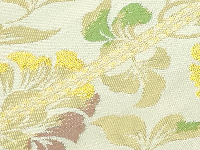 平和屋本店■極上 龍村美術織物 たつむら 全通柄袋帯 唐草文 金糸 逸品 DZAB0231kh5