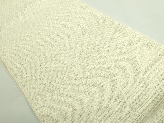 平和屋本店■最高級 夏物 銀座もとじ 人間国宝 北村武資 羅 八寸名古屋帯 蒸栗色 紙タグ・たとう紙付き 逸品 DZAB0264kh5