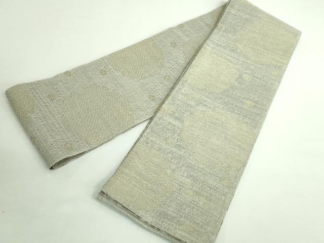 平和屋着物■極上 夏物 両面 半幅帯 花唐草 雪輪 金糸 逸品 DZAB0269kh5