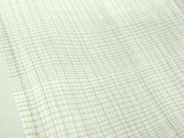 平和屋本店*極上 夏物 本場小千谷ちぢみ 麻 吉新織物謹製 横段文 証紙付き 逸品 DZAB0307kh5