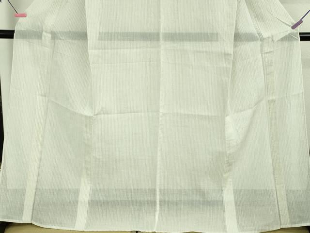 平和屋本店*極上 夏物 本場小千谷ちぢみ 麻 吉新織物謹製 縞 証紙付き 逸品 DZAB0308kh6