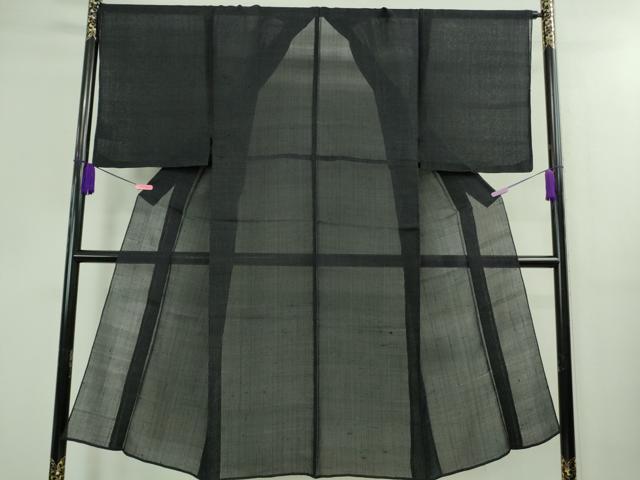 平和屋着物■極上 夏物 男性 紗紬 濃紺地 正絹 逸品 DZAB0313kh5