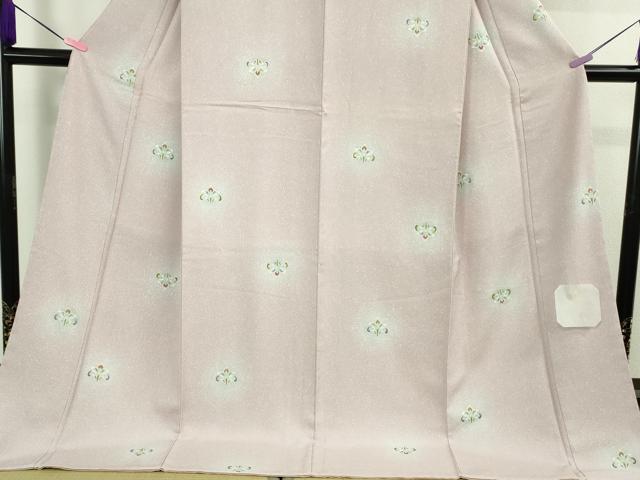 平和屋着物●極上 京友禅の第一人者 松井青々 小紋 草花文 暈し染め 金彩 反端付き ロング丈 逸品 未使用 DZAB0383kh5
