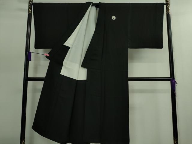 平和屋着物■極上 男性 黒紋付 長羽織セット 逸品 DZAB0392kh5