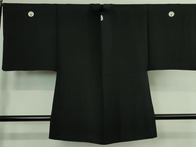 平和屋着物■極上 男性 黒紋付 長羽織セット 逸品 DZAB0392kh5