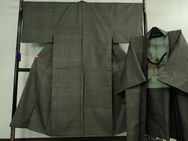 平和屋着物■極上 男性 本場大島紬 アンサンブル 長羽織 100亀甲 総詰め 逸品 DZAB0403kh5