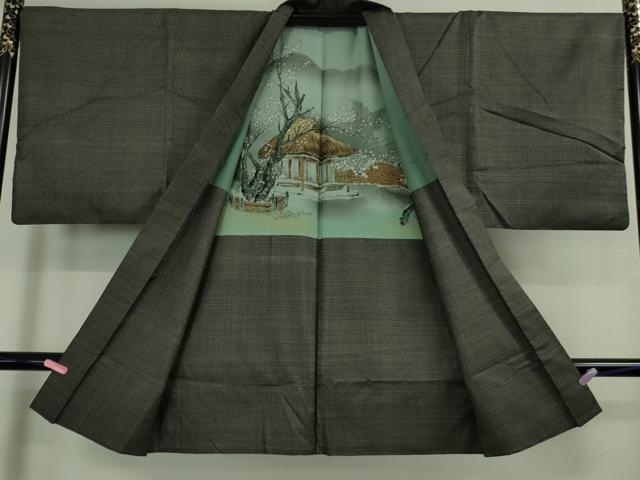 平和屋着物■極上 男性 本場大島紬 アンサンブル 長羽織 100亀甲 総詰め 逸品 DZAB0403kh5