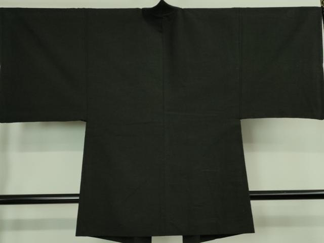平和屋着物■極上 男性 紬 アンサンブル 長羽織 色無地 蝋色 羽織紐付き 逸品 DZAB0435kh5
