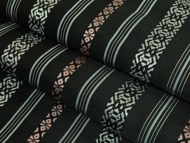 平和屋着物*極上 夏物 本場筑前博多織 八寸名古屋帯 紗献上 黒地 逸品 DZAB0462kh5