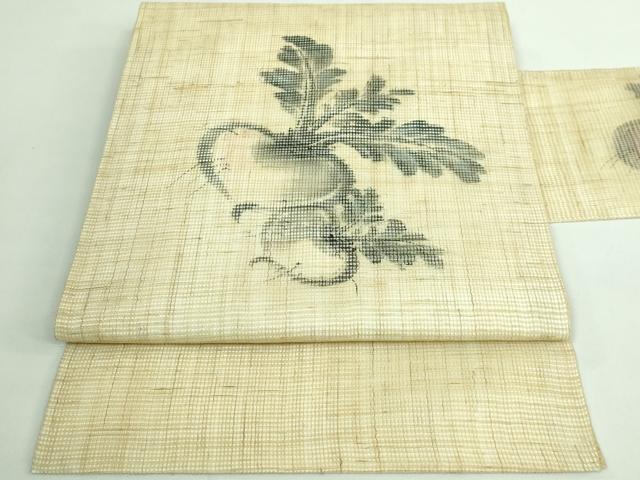 平和屋着物*極上 夏物 九寸名古屋帯 成り物 カブ 麻 逸品 DZAB0472kh5