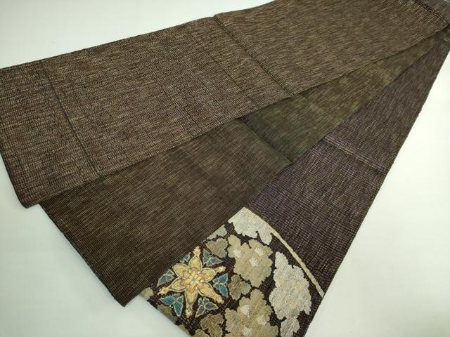 平和屋着物*極上 夏物 太鼓柄袋帯 花蝶文 金銀彩 逸品 DZAB0525kh5