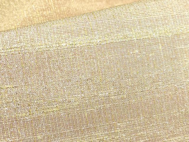 平和屋本店●極上 桝屋高尾 ねん金綴錦 全通柄袋帯 段霞文 金糸 共箱付き 逸品 DZAB0539kh5
