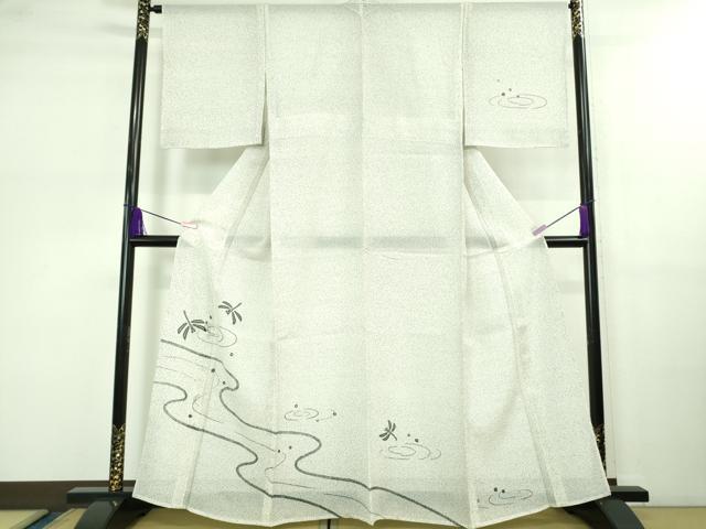平和屋着物*極上 夏物 訪問着 流水に蜻蛉 さが美扱い 逸品 未使用 DZAB0578kh5