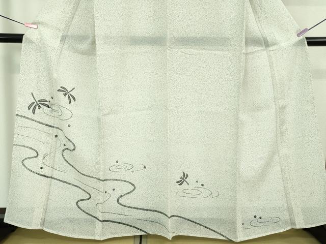 平和屋着物*極上 夏物 訪問着 流水に蜻蛉 さが美扱い 逸品 未使用 DZAB0578kh5
