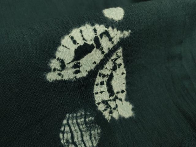 平和屋着物■極上 越後片貝木綿 紺仁工房 片貝木綿 単衣 染め絞り 百入茶色地 小千谷織物謹製 やまと誂製 証紙付き 逸品 DZAB0579kh5