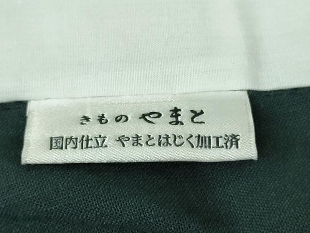 平和屋着物■極上 越後片貝木綿 紺仁工房 片貝木綿 単衣 染め絞り 百入茶色地 小千谷織物謹製 やまと誂製 証紙付き 逸品 DZAB0579kh5