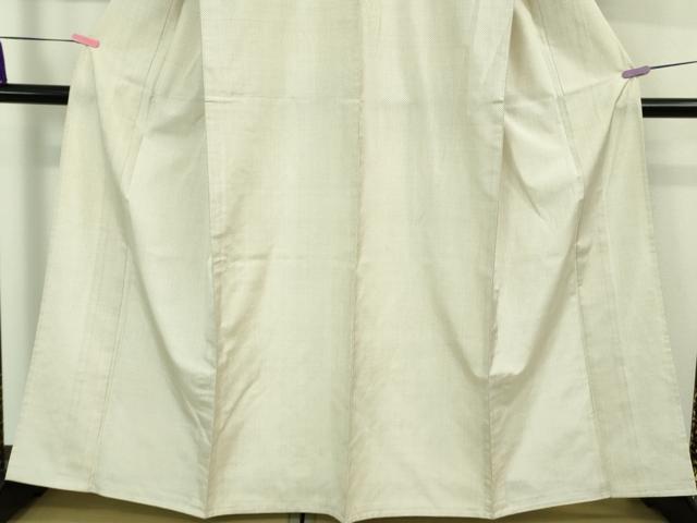 平和屋本店▽極上 本場大島紬 白大島 単衣 一元絣 逸品 DZAB0582kh5