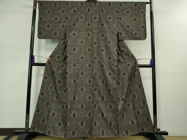 平和屋着物●希少 本場大島紬 龍郷絣 逸品 未使用 DZAB0586kh5