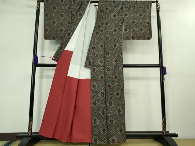 平和屋着物●希少 本場大島紬 龍郷絣 逸品 未使用 DZAB0586kh5