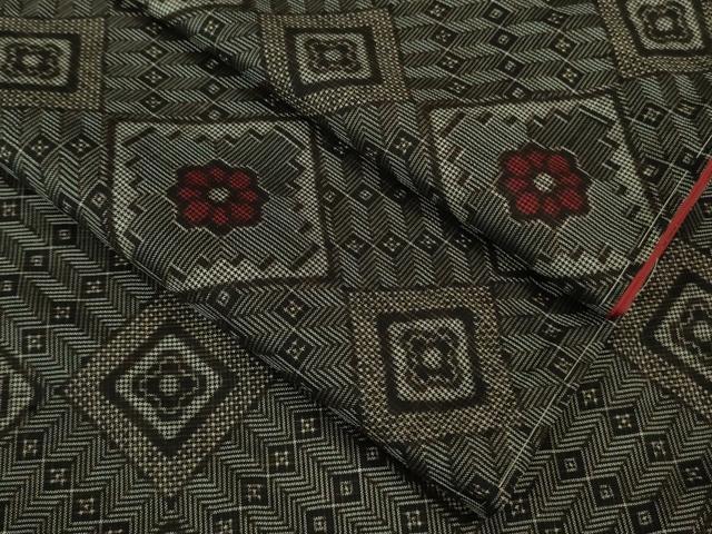 平和屋着物●希少 本場大島紬 龍郷絣 逸品 未使用 DZAB0586kh5