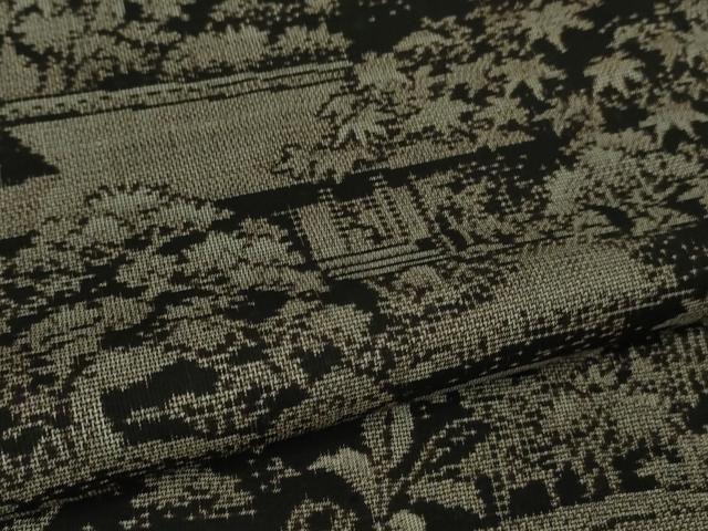 平和屋本店■極上 白泥染の第一人者・絣の魔術師 恵積五郎 本場大島紬 恵大島織物謹製 京百撰 証紙付き 逸品 DZAB0587kh5