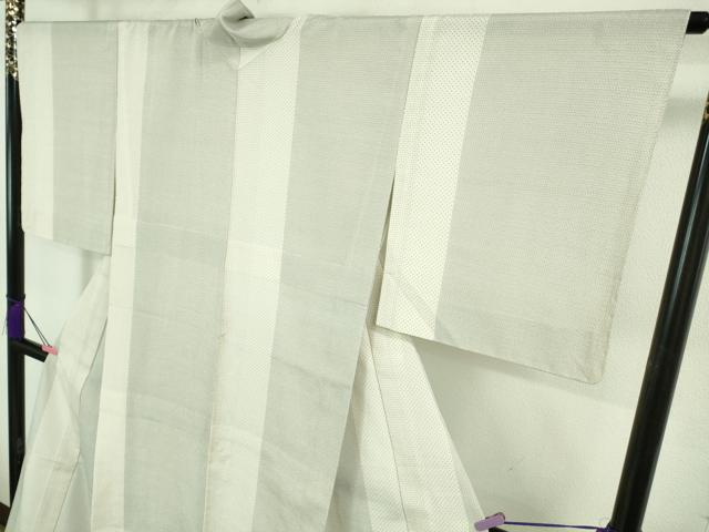 平和屋本店▽極上 本塩沢 単衣 110亀甲 間道 逸品 未使用 DZAB0621kh5
