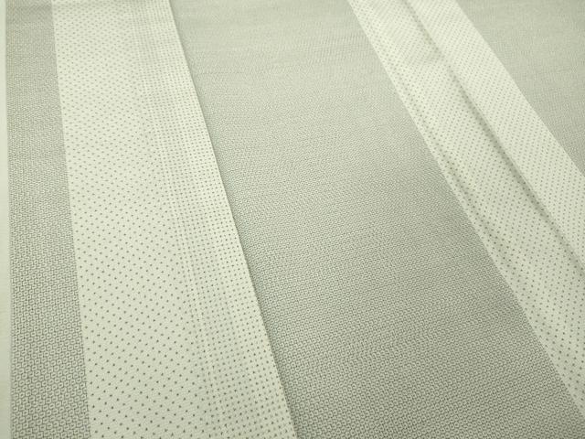 平和屋本店▽極上 本塩沢 単衣 110亀甲 間道 逸品 未使用 DZAB0621kh5