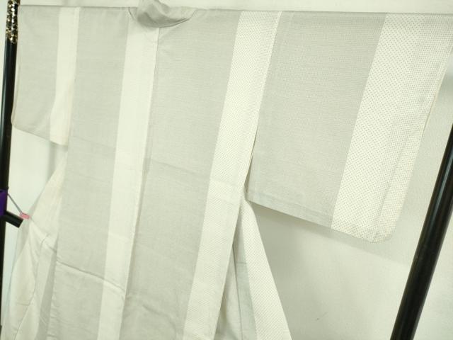 平和屋着物▽極上 本塩沢 単衣 110亀甲 間道 逸品 DZAB0622kh5