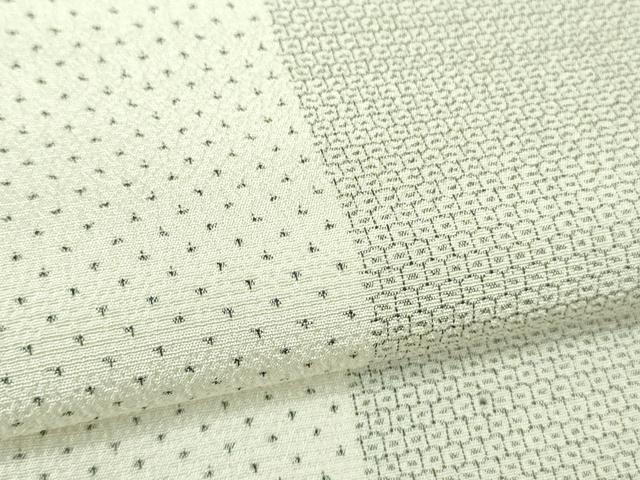 平和屋着物▽極上 本塩沢 単衣 110亀甲 間道 逸品 DZAB0622kh5