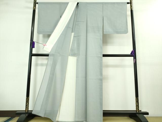 平和屋着物*極上 夏物 色無地 縦絽 ライトブルー色 逸品 未使用 DZAB0626kh5
