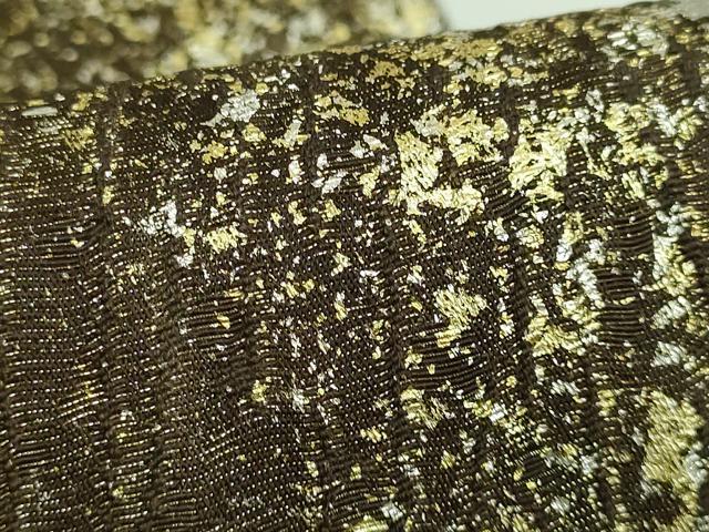 平和屋着物●極上 男性 角帯 間道 金銀彩 逸品 DZAB0670kh5