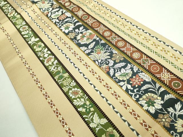 平和屋着物■極上 本場筑前博多織 八寸名古屋帯 渡来間道 松装織物 証紙付き 逸品 DZAB0678kh5