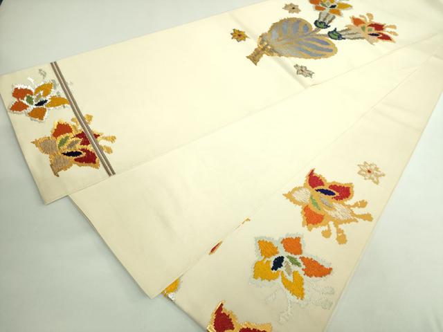 平和屋着物●最高級 龍村平蔵製 太鼓柄 本袋帯 モール一房文 金銀糸 逸品 DZAB0722kh5