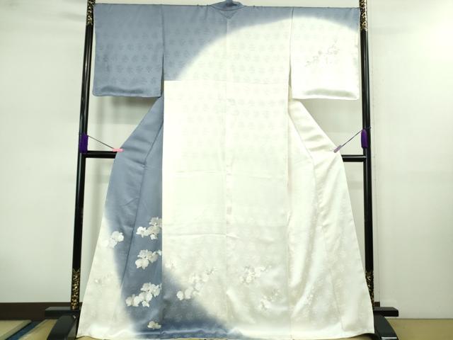 平和屋本店■極上 訪問着 総刺繍 胡蝶蘭 暈し染め 金糸 逸品 未使用 DZAB0753kh5