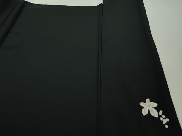 平和屋本店■極上 きもの志麻 岩下志麻ブランド 訪問着 駒刺繍 葡萄唐草文 黒地 金彩 逸品 DZAB0757kh5