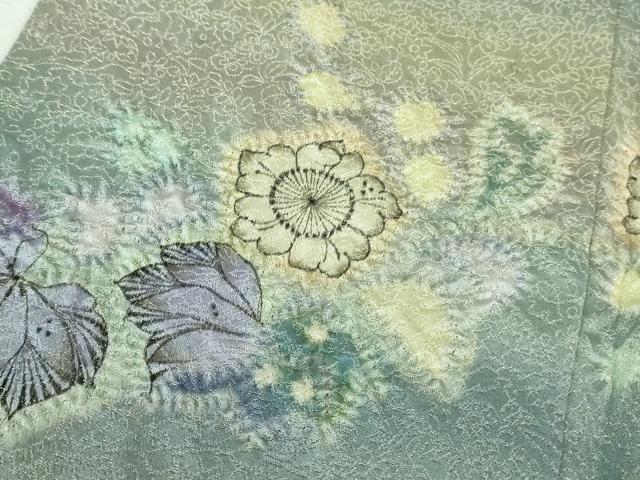 平和屋本店■極上 久保田一竹 幻の辻が花 訪問着 暈し染め 金通し地 逸品 DZAB0760kh5