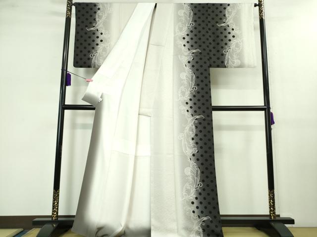 平和屋本店■極上 IKKI流 斉藤一騎 京都の名門ブランド 銀花仙 訪問着 ドット レース 暈し染め 銀彩 逸品 DZAB0762kh5