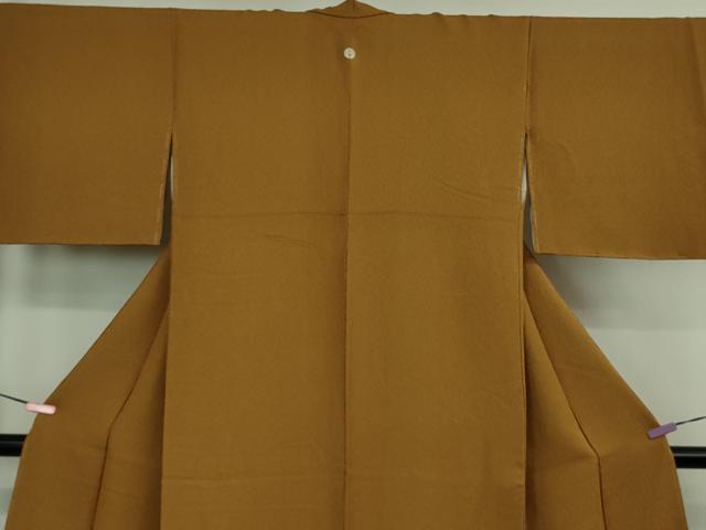 平和屋着物●極上 色無地 土色 逸品 未使用 DZAB0778kh5