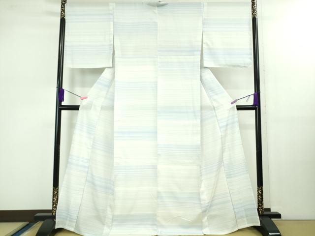 平和屋本店■極上 夏物 薩摩花織 紬 花織瑠璃ぼかし 大迫織物謹製 証紙付き 逸品 新品 DZAB0818kh5