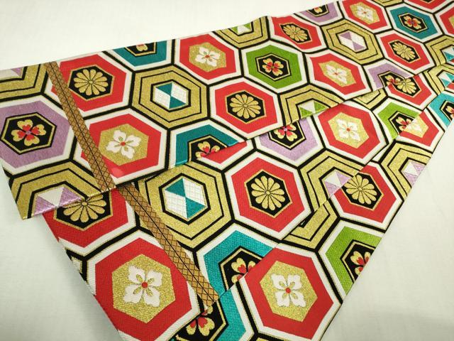 平和屋本店■極上 創業460年・千總 七五三 女の子 7歳 祝着・帯セット 駒刺繍 吉祥花文 赤色 金彩 逸品 DZAB0847kh5