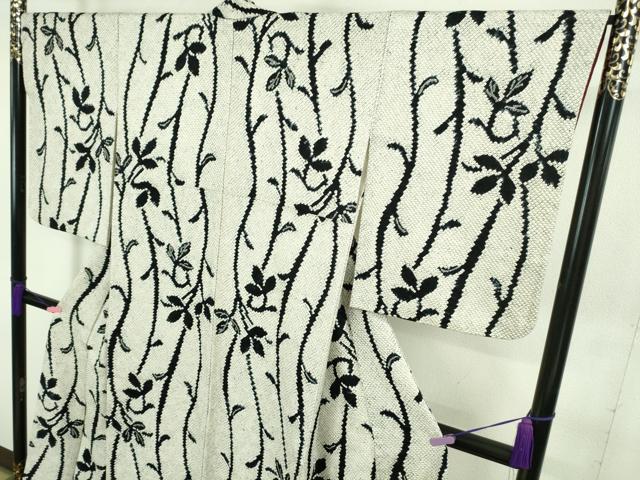 平和屋本店■極上 本疋田絞り 小紋 枝葉文 逸品 DZAB0853kh5