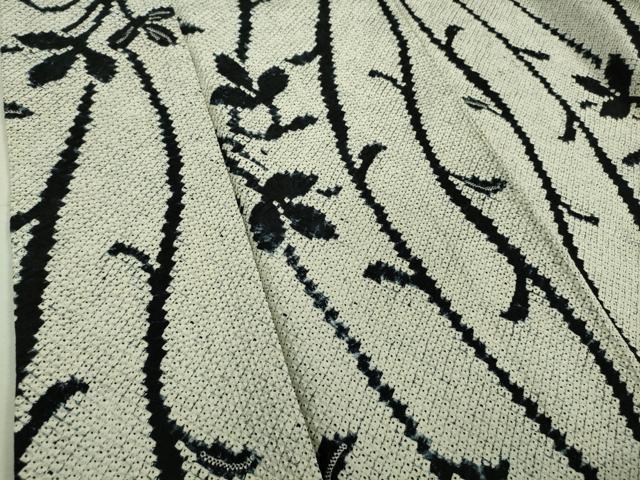 平和屋本店■極上 本疋田絞り 小紋 枝葉文 逸品 DZAB0853kh5