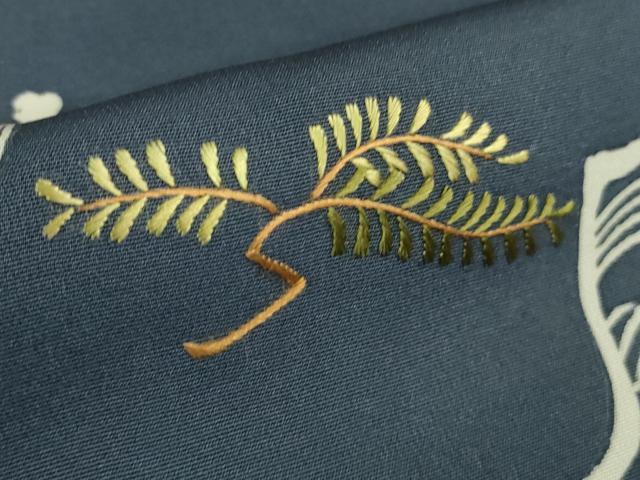 平和屋本店■極上 創業460年・千總 訪問着 刺繍 道長草花文 薄花色地 金糸 逸品 未使用 DZAB0888kh5