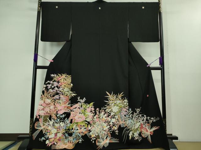 平和屋本店■極上 本加賀友禅作家 矢田博 黒留袖 花束文 逸品 DZAB0894kh5