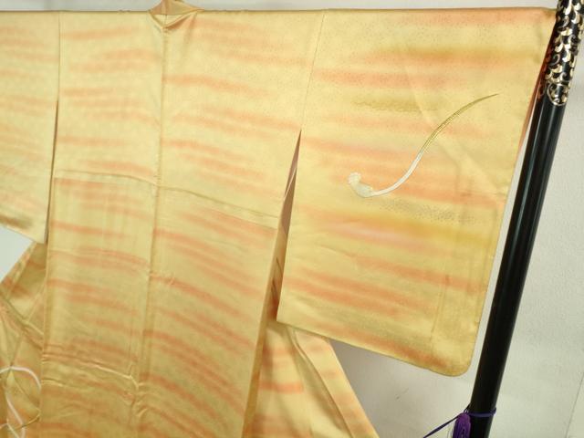 平和屋本店■極上 人間国宝 福田喜三郎 訪問着 刺繍 紐文 暈し染め 金糸 大丸扱い ロング丈 逸品 DZAB0895kh5