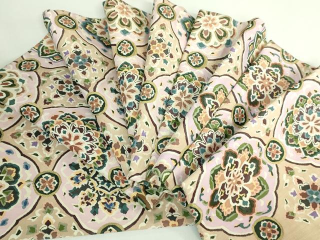 平和屋本店●極上 明綴れ 袋帯 花菱文 金糸 逸品 DZAB0976kh5
