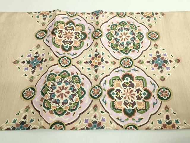 平和屋本店●極上 明綴れ 袋帯 花菱文 金糸 逸品 DZAB0976kh5