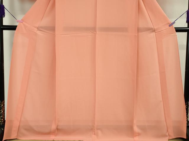 平和屋着物■極上 夏物 色無地 絽 珊瑚朱色 大丸扱い 逸品 DZAB1004kh5