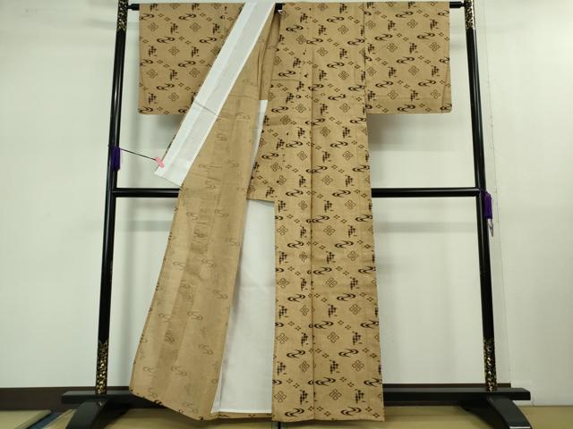 平和屋着物*極上 夏物 小紋 綿麻 琉球絣柄 逸品 DZAB1042kh6