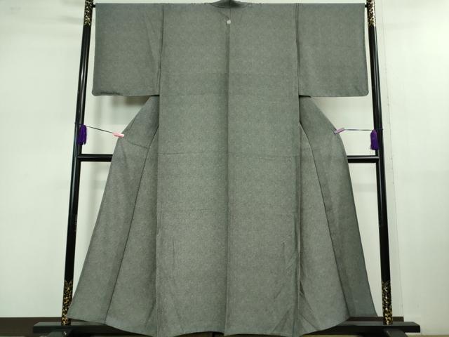 平和屋着物▽極上 江戸小紋 単衣 鮫小紋柄 黒×白 逸品 DZAB1043kh5